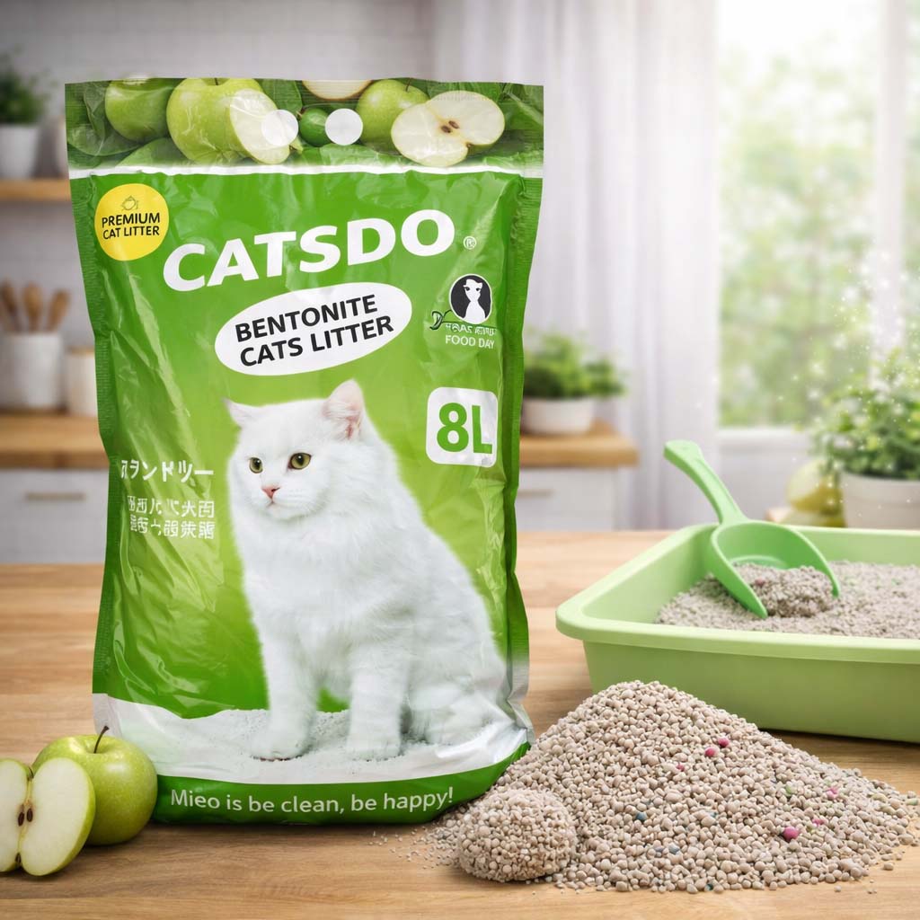 Cát vệ sinh cho mèo Catsdo 8L hương apple