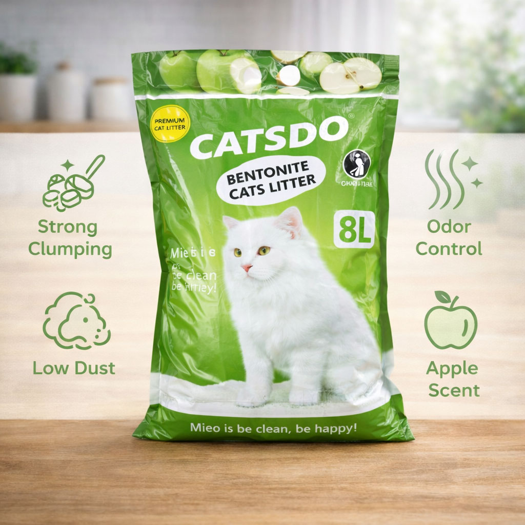 cat-ve-sinh-meo-catsdo-8-L-apple Cát vệ sinh cho mèo Catsdo 8L hương apple