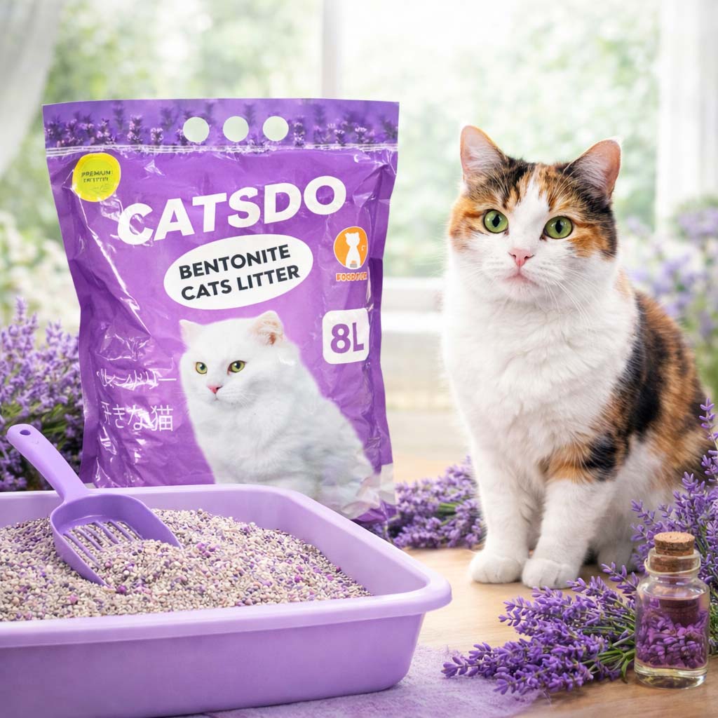 cát vệ sinh mèo Catsdo 8L hương lavender