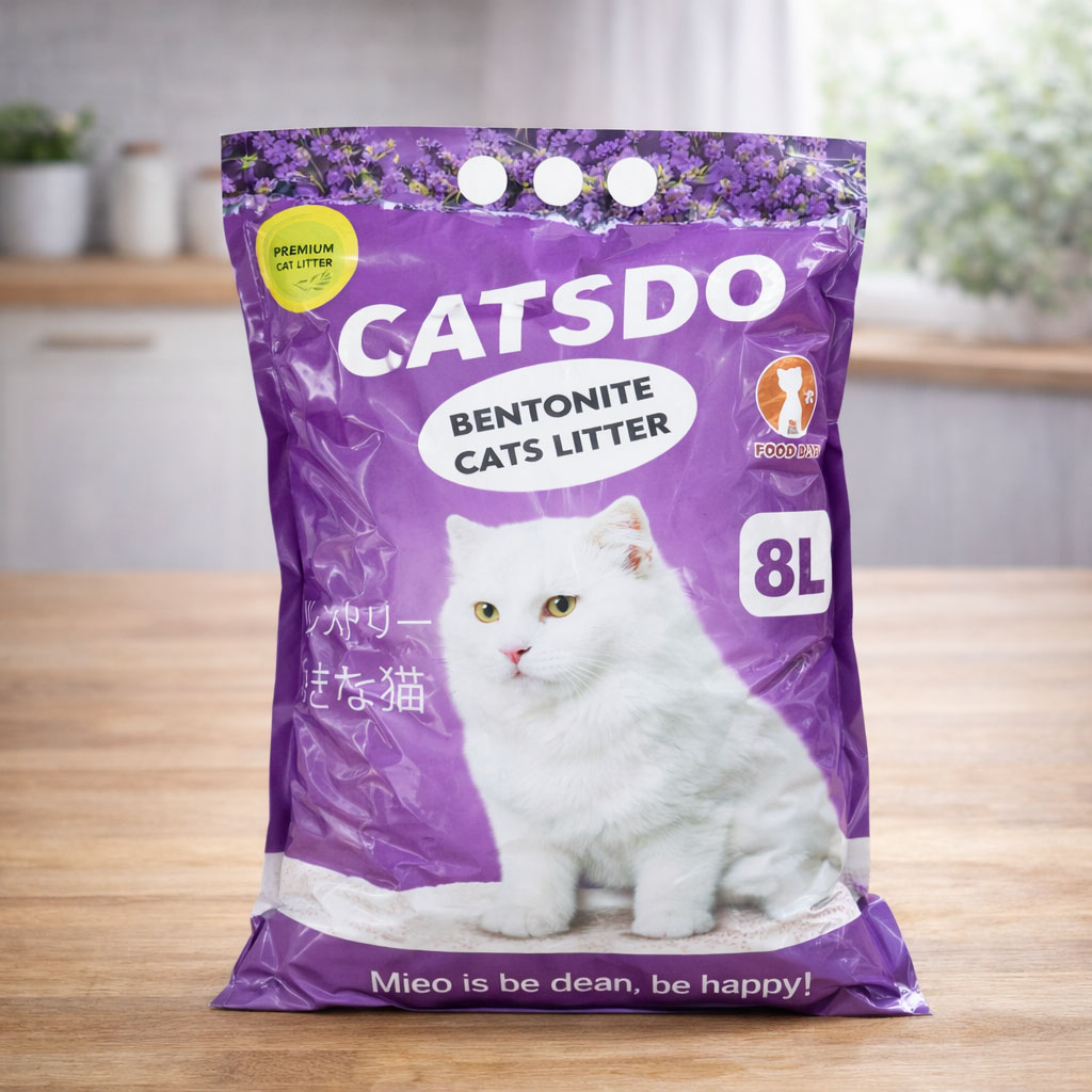cát vệ sinh mèo Catsdo 8L hương lavender