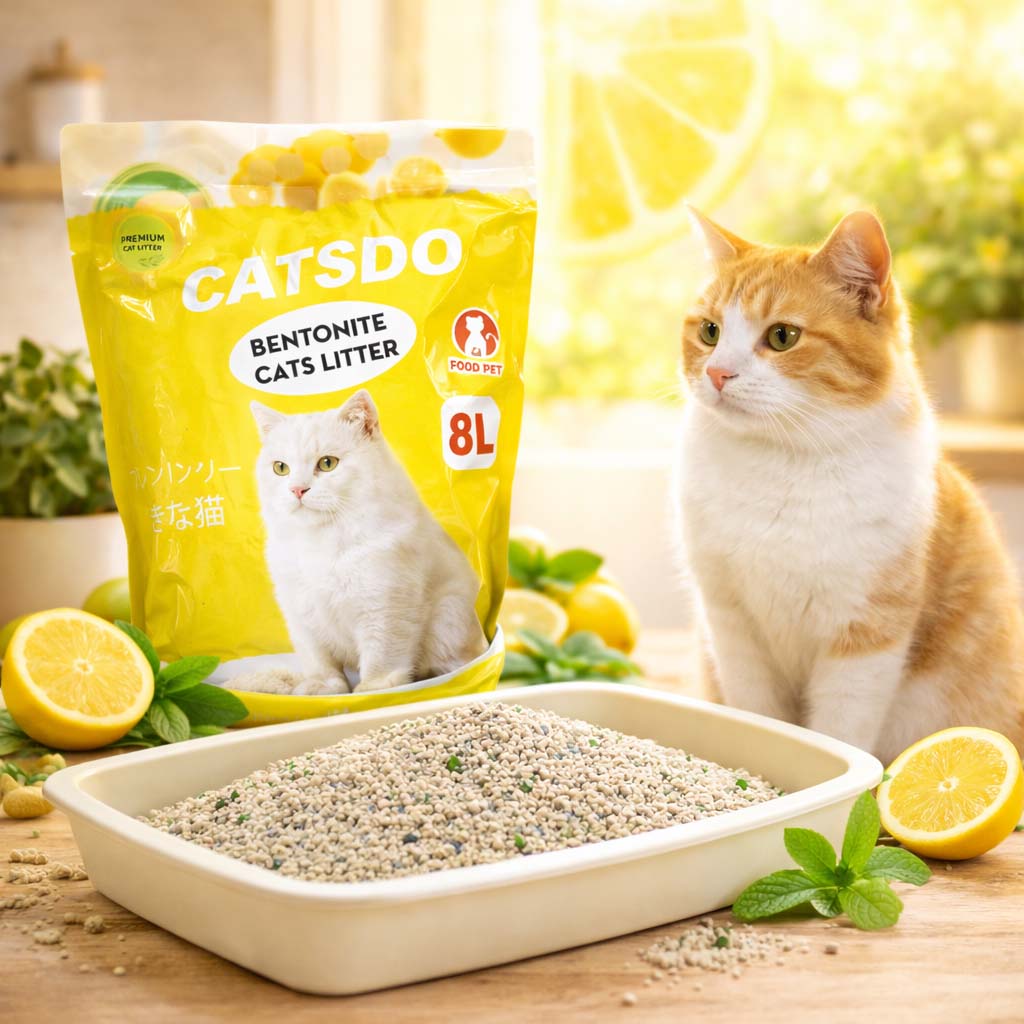 cát vệ sinh mèo Catsdo 8L hương lemon