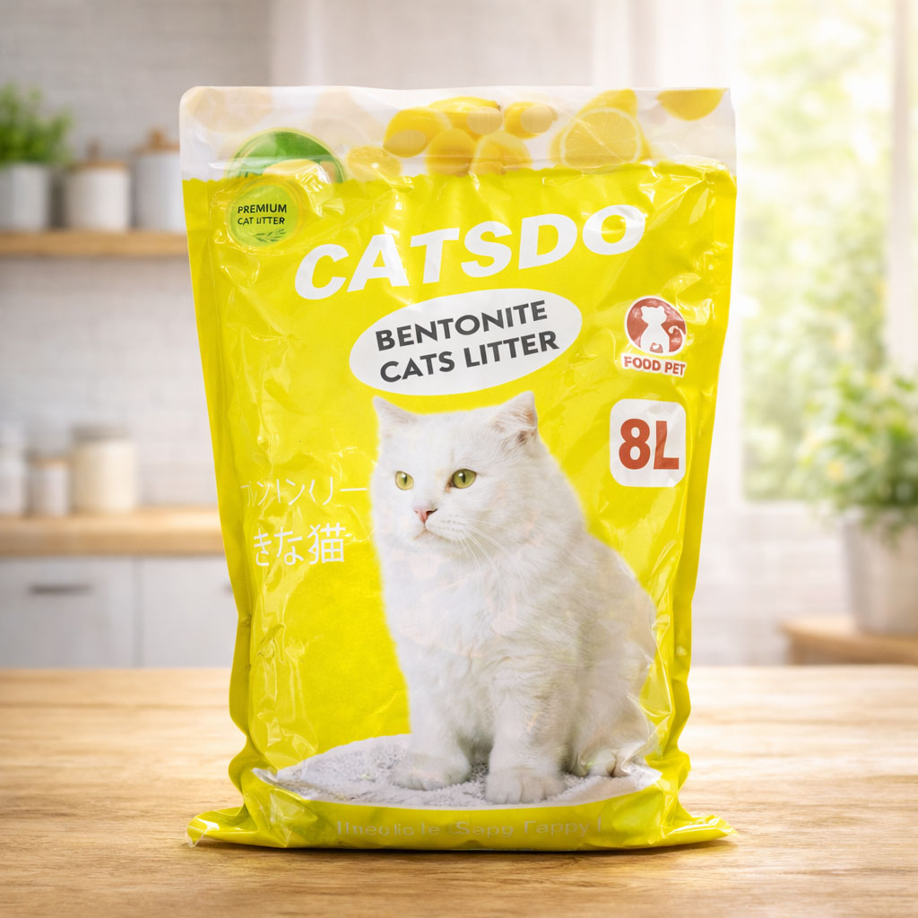 cát vệ sinh mèo Catsdo 8L hương lemon