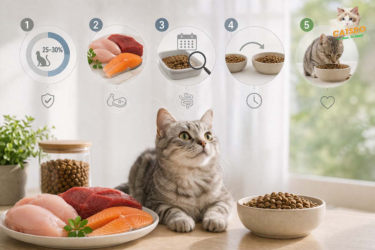 cách chọn protein phù hợp cho mèo