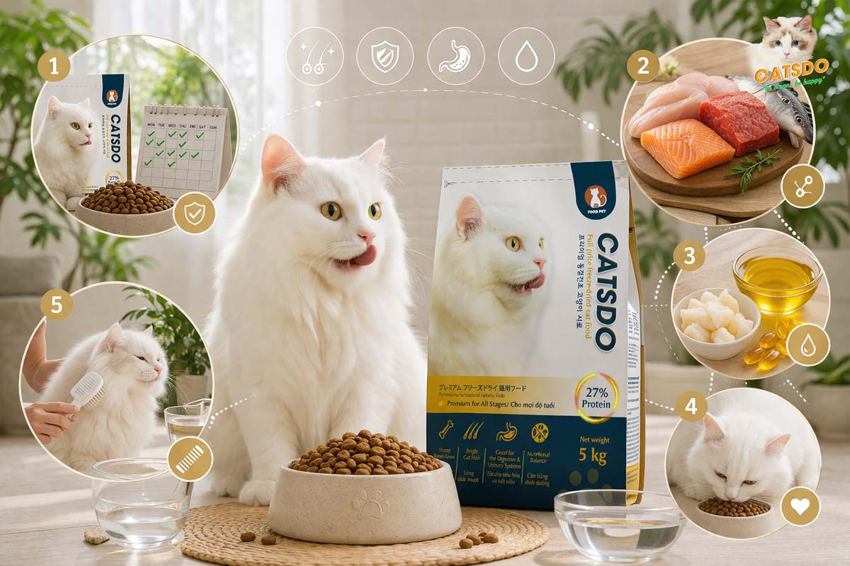 cách giúp long mèo láng mượt nhanh chóng