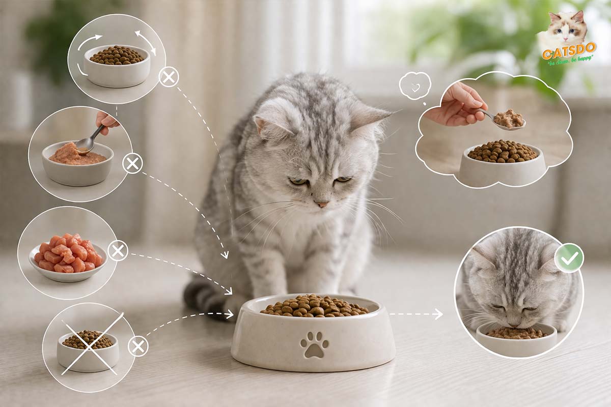 không chiều cảm xúc khi mèo không ăn hạt