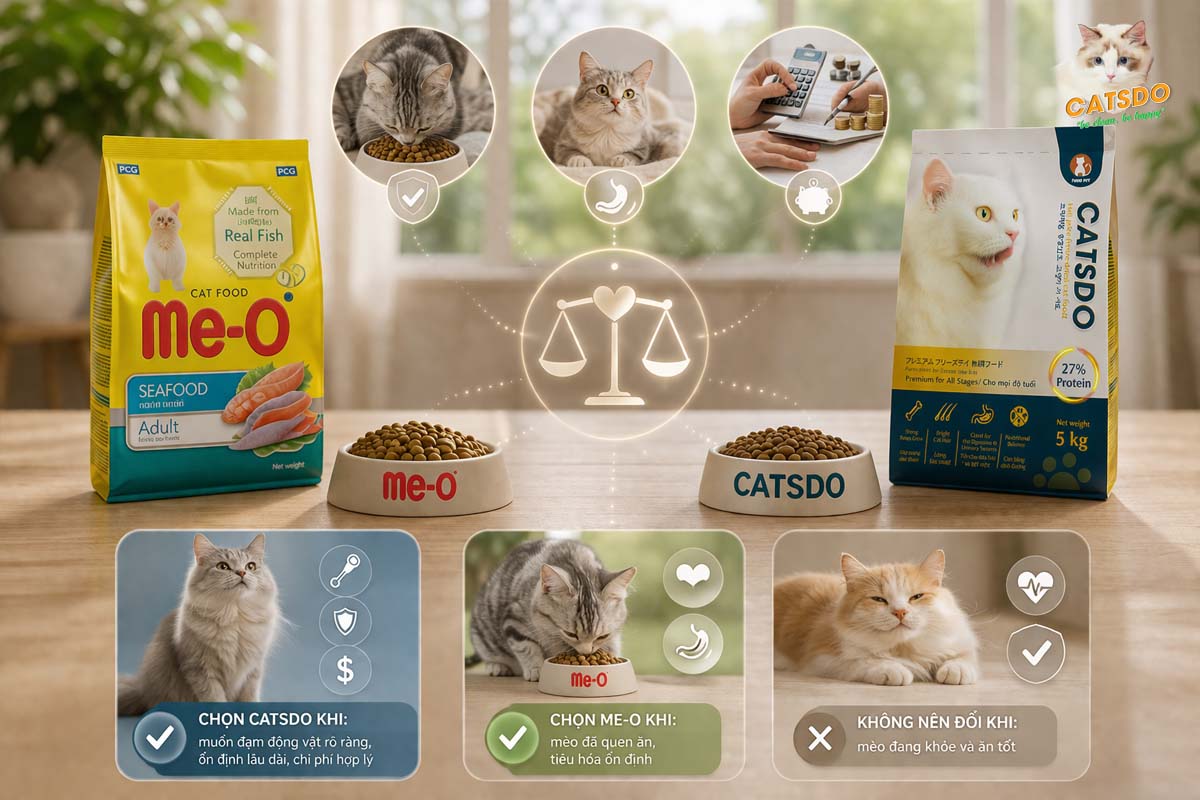 lựa chọn thức ăn mèo đúng thời điểm