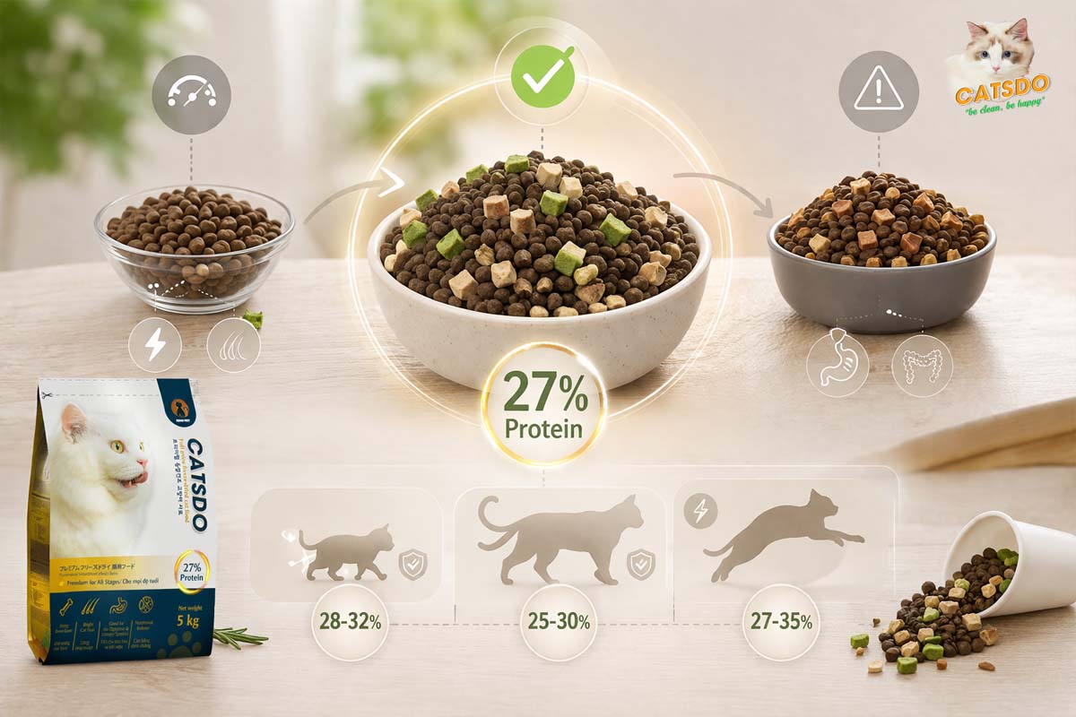 protein cần thiết cho mèo
