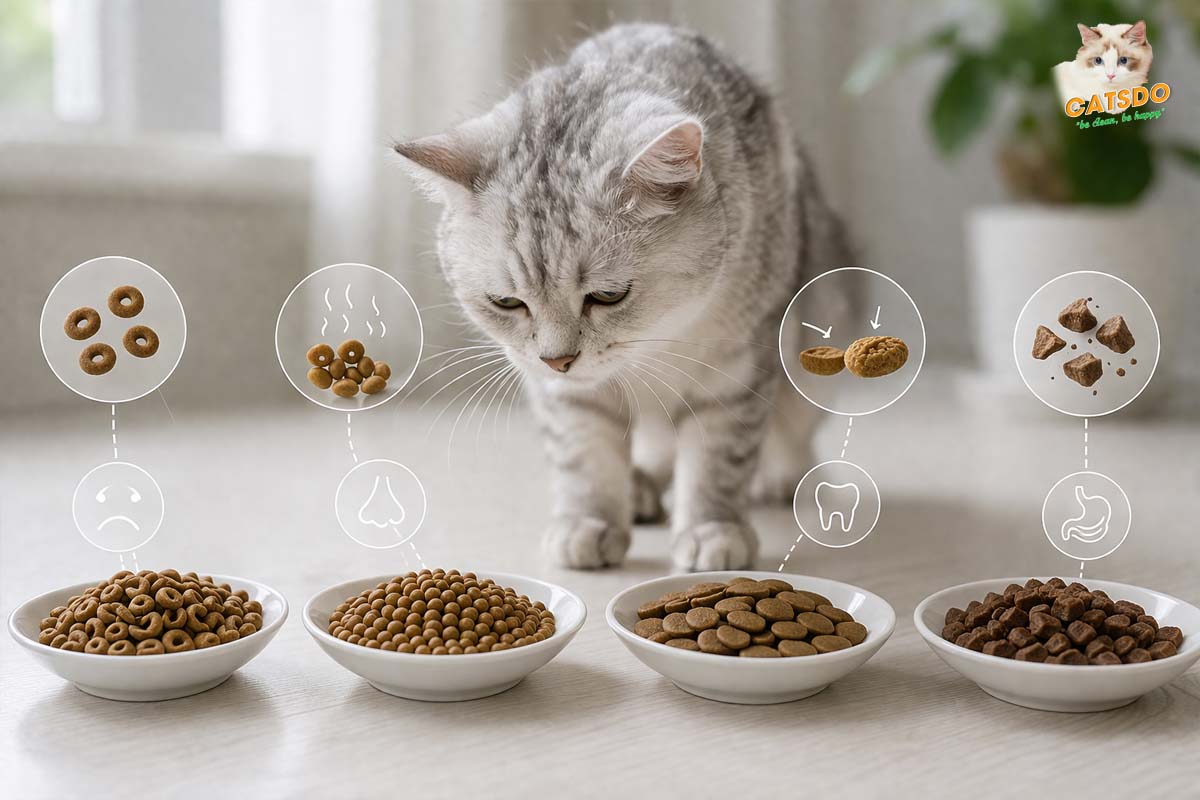 thức ăn không hợp khẩu vị khiến mèo không ăn