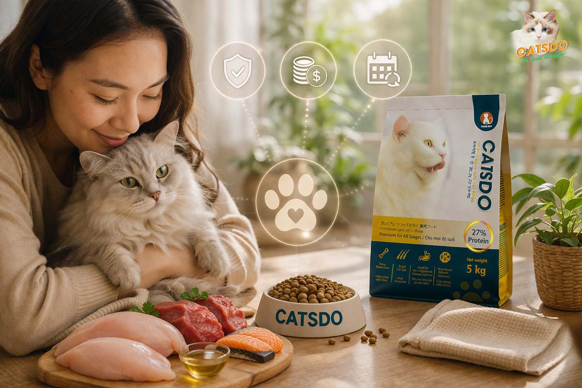 thức ăn mèo Catsdo 27% protein