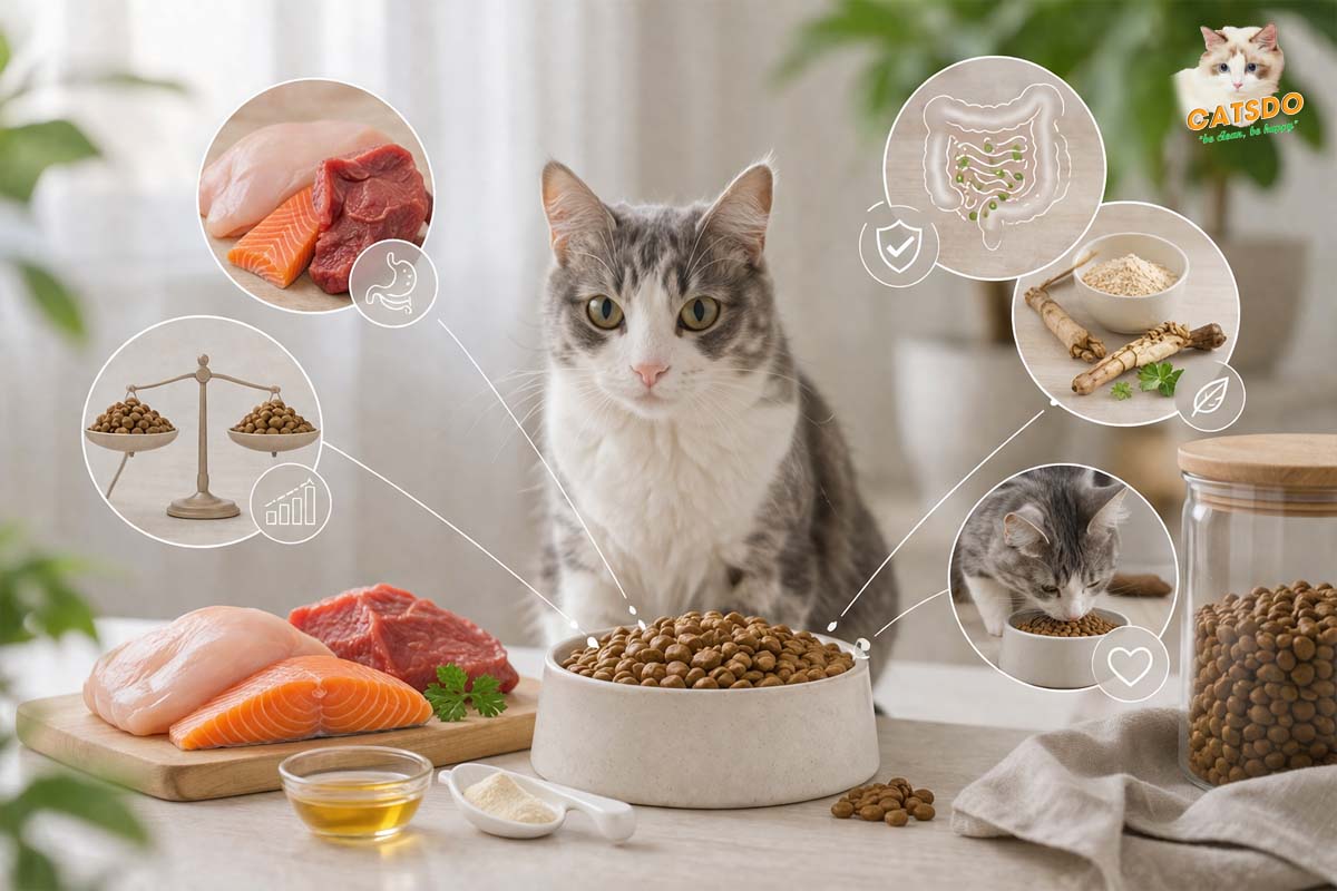 cách chọn thức ăn giúp mèo hạn chế tiêu chảy