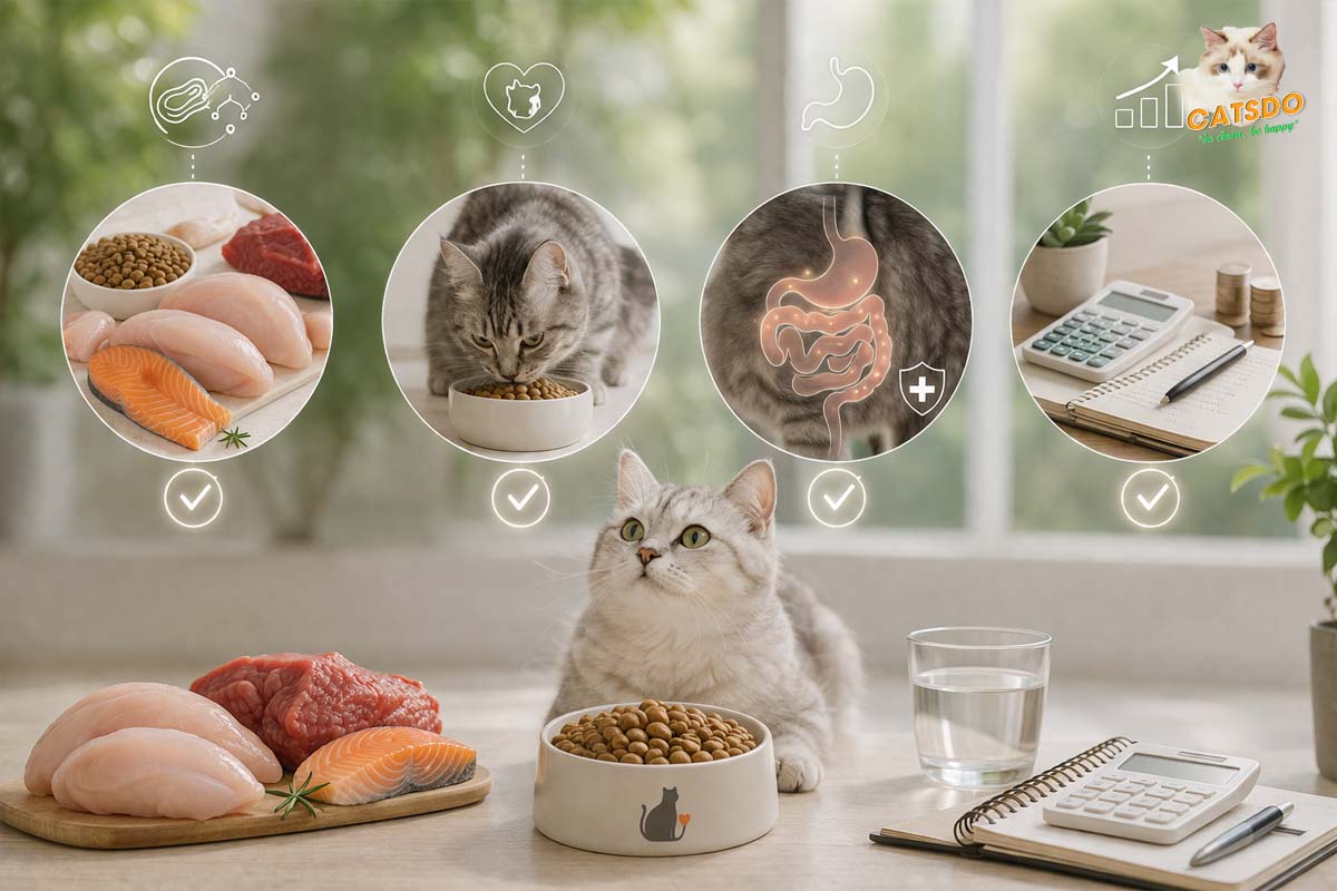 tiêu chí so sánh thức ăn mèo